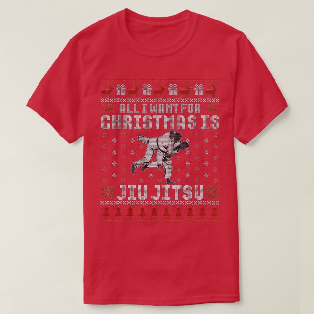 T-shirt Jiu Jitsu MMA BJJ Funny Christmas Ugly Xmas Sweate (Design devant)