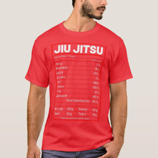 T-shirt Jiu Jitsu Nutrition Facts Drôle Jiu Jitsu Nutritio