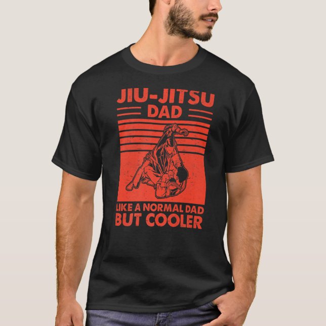T-shirt Jiu Jitsu Papa Comme Un Papa Normal Mais Glacière  (Devant)