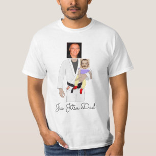 T-shirt Jiu Jitsu Papa photos personnalisées et texte manu