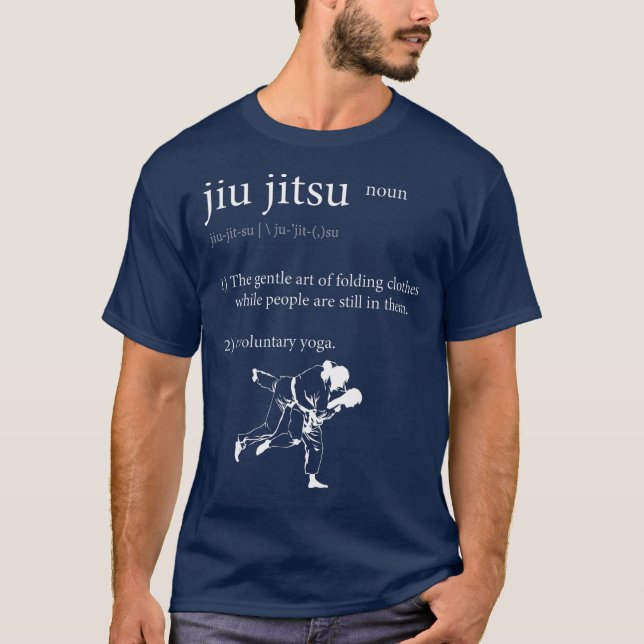 T-shirt Jiu Jitsu Plier des vêtements pendant que les gens (Devant)