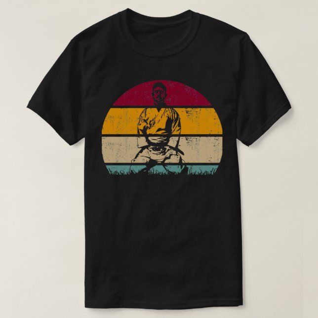 T-shirt Jiu Jitsu Retro Vintage (Design devant)