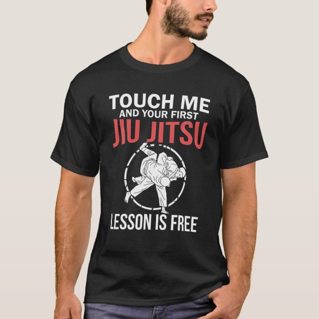 T-shirt Jiu Jitsu S Funny Touchez-Moi Hommes Brésiliens Ju (Devant)