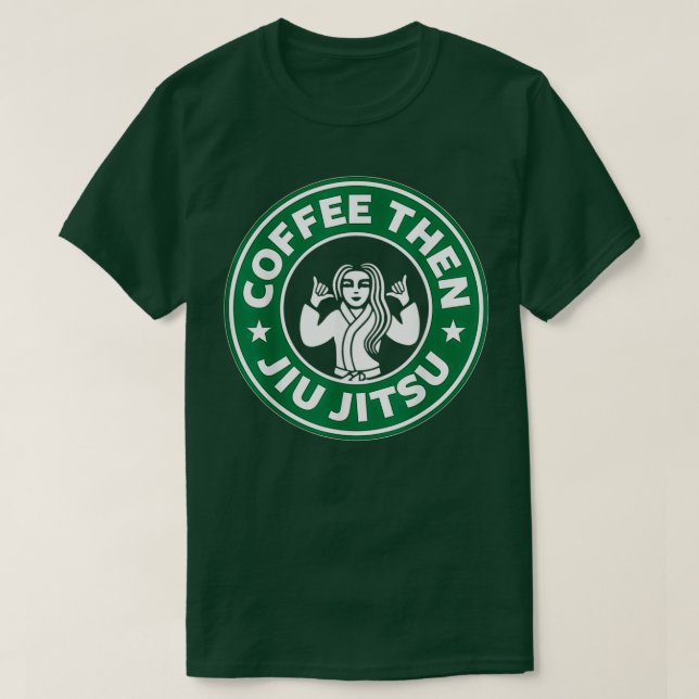 T-shirt Jiu Jitsu's Coffee Lover Hommes Enfants Garçons BJ (Design devant)