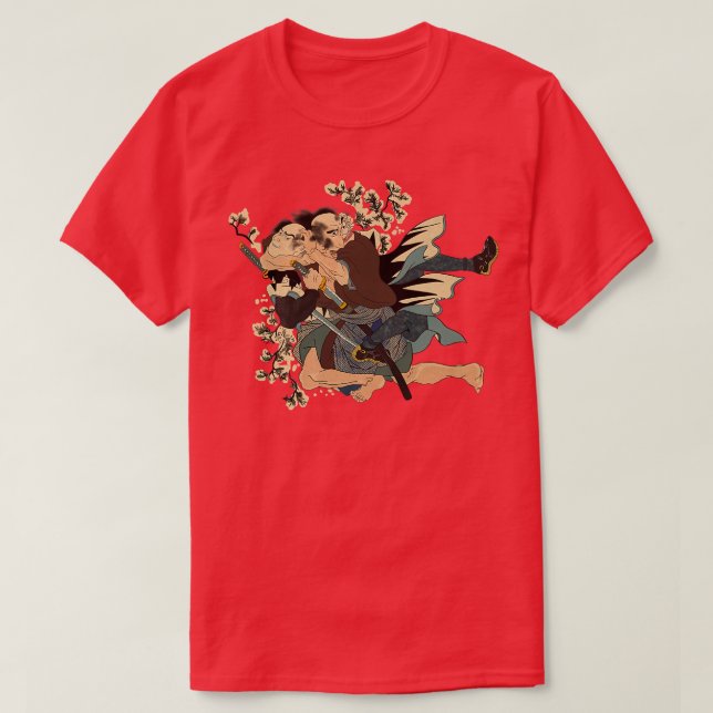 T-shirt Jiujitsu brésilien Japonais Ancien Samurai Jaw cr (Design devant)