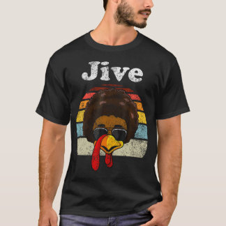 T-shirt Jive Thanksgiving Turquie Day Drôle Visage Vintage
