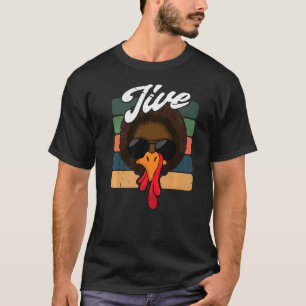 T-shirt Jive Thanksgiving Turquie Fête Face Vintage Retro