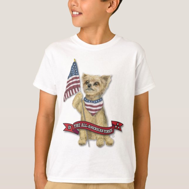 T-shirt JJ Le Yorkie Tout-Américain (Devant)