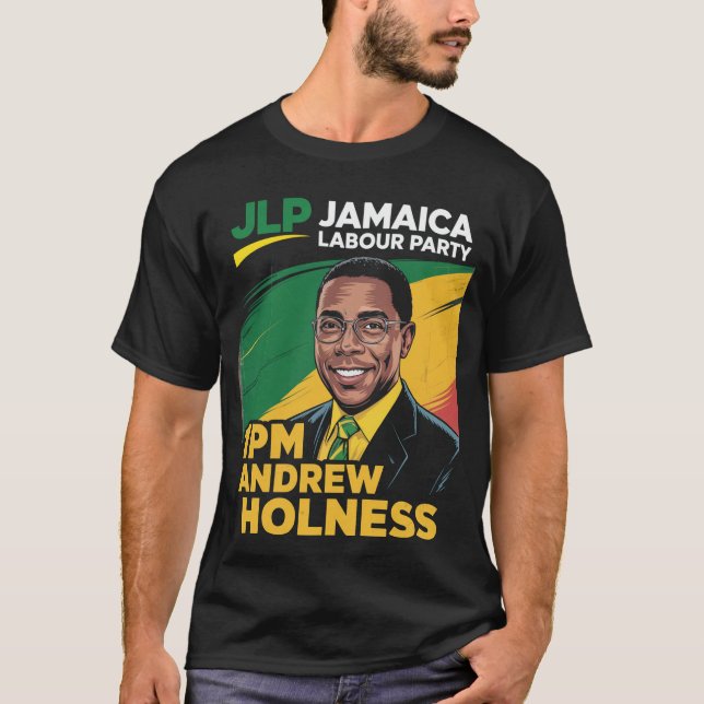 T-shirt Jlp 1Pm Holness Jamaica Labs Party Laborite (Devant)