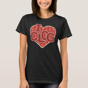 T-shirt J'obstrue obstruer de coeur de Clogger