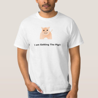 T-shirt J'obtiens le porc ! - Rouge