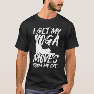 T-shirt J'Obtiens Mes Déménagements De Yoga De Mon Chat Jo