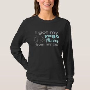 T-shirt J'Obtiens Mes Déménagements De Yoga De Mon Chat Yo