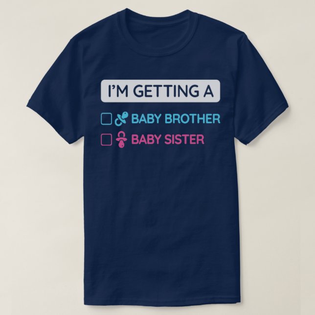 T-shirt J'Obtiens Un Frère Bébé Soeur Bébé (Design devant)