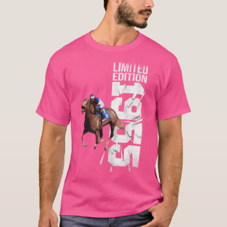 T-shirt Jockey-Cheval-Course Hippique Équitation 1955 Chev