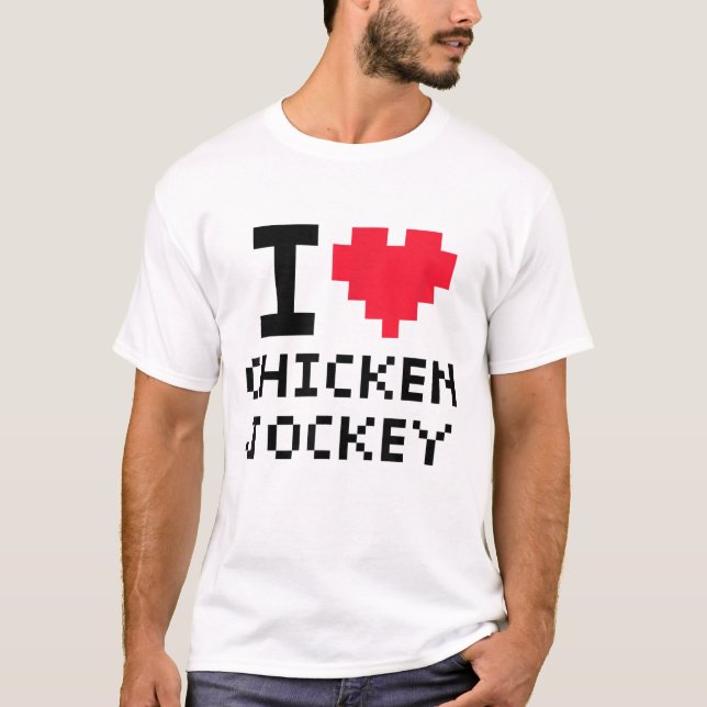 T-shirt Jockey de poulet (Devant)