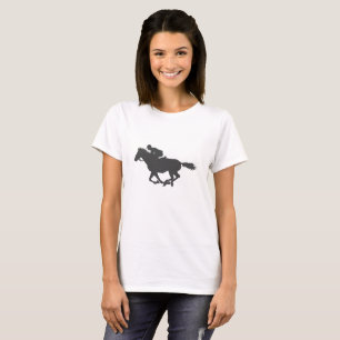 T-shirt Jockey sur cheval Silhouette - Choisir la couleur