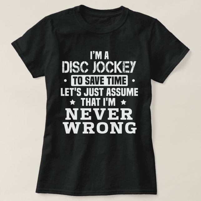 T-shirt Jockey sur disque (Design devant)