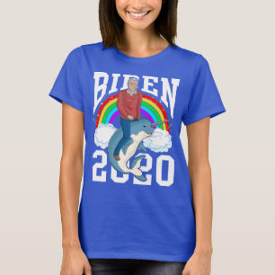 T-shirt Joe Biden 2020 Riding Narwhal Democrat Anti Trump