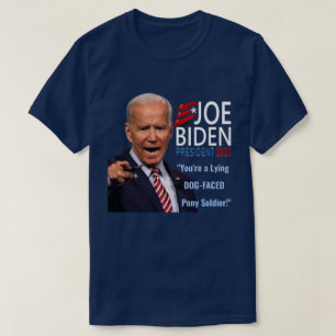 T-shirt Joe Biden 2020 Vous mentez au chien face à un sol