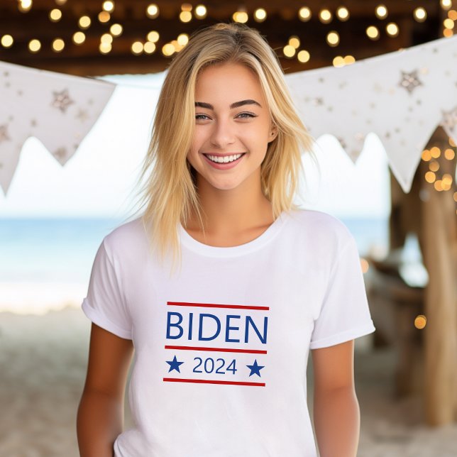 T-shirt Joe Biden 2024 avec Patriotic Red Lines (Créateur téléchargé)