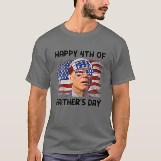 T-shirt Joe Biden 4 juillet Heureux 4E De Fête des pères (Devant)