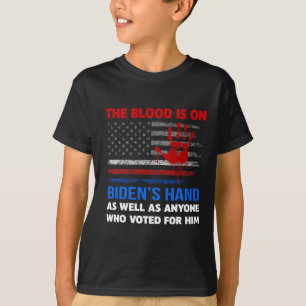 T-shirt Joe Biden A Du Sang Sur Ses Mains Anti Biden Appor