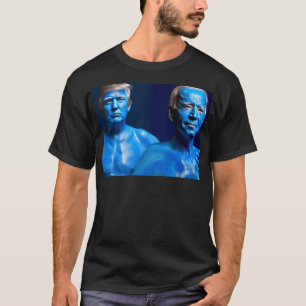 T-shirt Joe Biden Et Donald Trump Étant Totalement Bleus