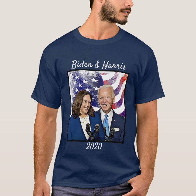 T-shirt Joe Biden et Kamala Harris 2020 au poste de présid (Devant)