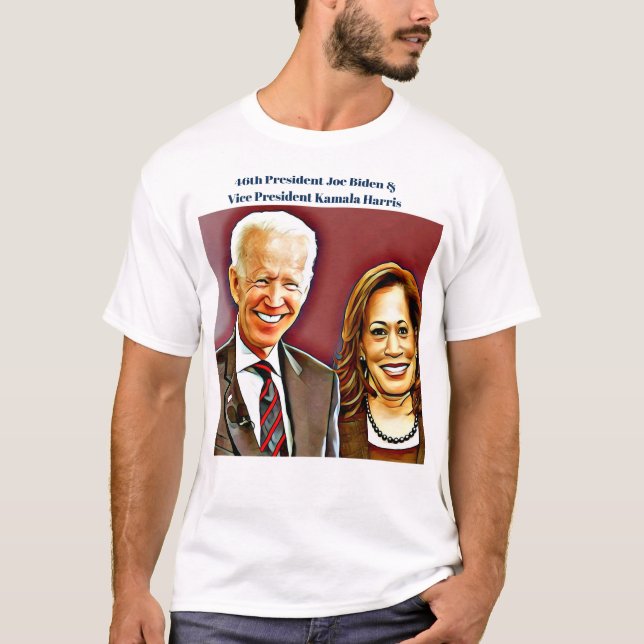 T-shirt Joe Biden et Kamala Harris_ 46e président_ (Devant)