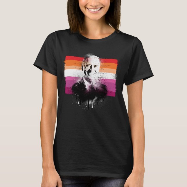 T-Shirt Joe Biden Fierté Lesbienne (Devant)