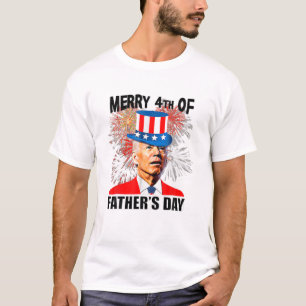 T-shirt Joe Biden Joyeux 4E De Fête des pères Drôle 4E De