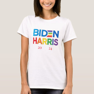 T-shirt Joe Biden Kamala Harris 2024 Rainbow Gay pride