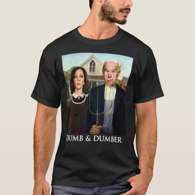 T-shirt Joe Biden Kamala Harris Dumb Et Dumber 2020 Drôle (Devant)