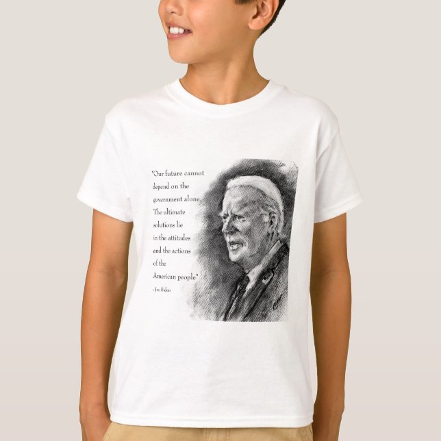T-shirt Joe Biden & le garçon aux citations (Devant)