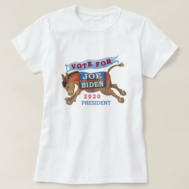 T-shirt Joe Biden pour le président 2020 Démocrate Donkey (Design devant)