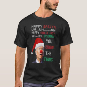 T-shirt Joe Biden Vilain Chandail De Noël Pour Hommes