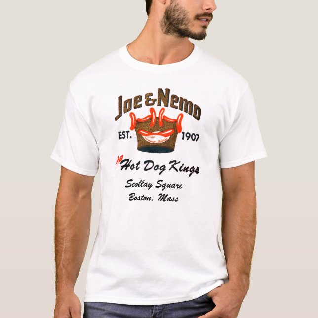 T-shirt Joe et Nemo Hot Dogs Scollay Carré Boston MA (Devant)