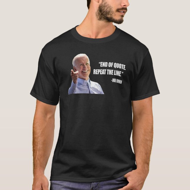 T-shirt Joe Fin De Citation Répéter La Ligne 46 (Devant)