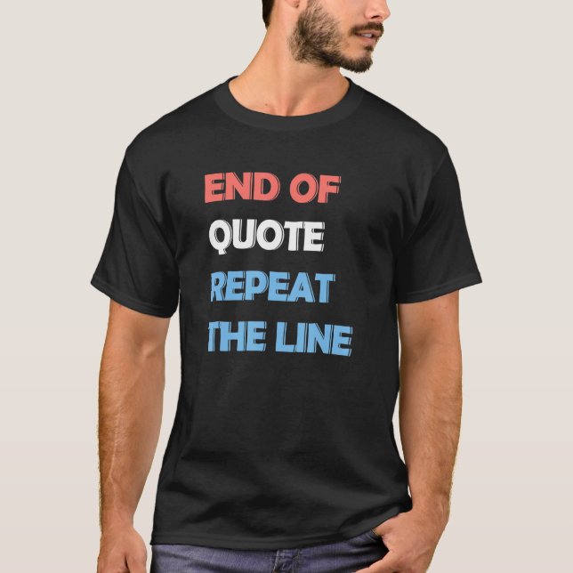 T-shirt Joe Fin Du Devis Répéter La Ligne 3 (Devant)