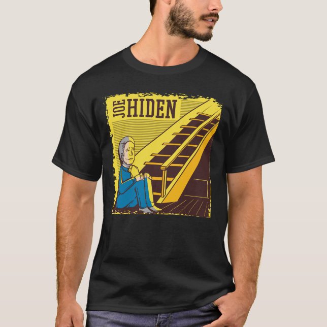 T-shirt Joe Hiden Biden Hidin Donald Trump, MAG républicai (Devant)