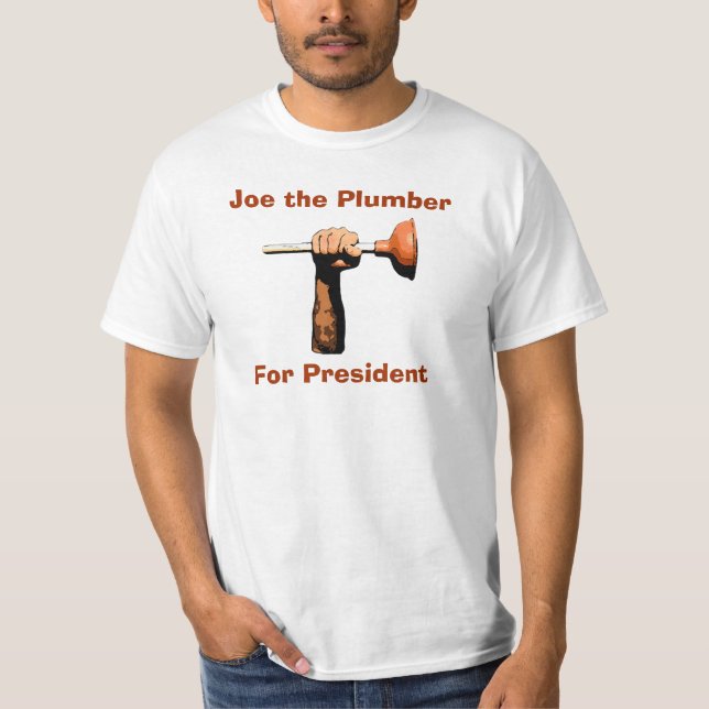 T-shirt Joe le plombier pour le président (Devant)