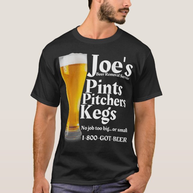 T-shirt Joes Service De Retrait De Bières Funny Amateurs D (Devant)