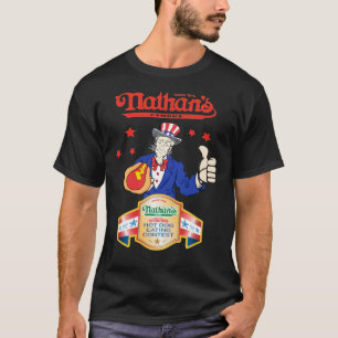 T-shirt Joey Chestnut Nathans Hot Dog Mange Quart Juil