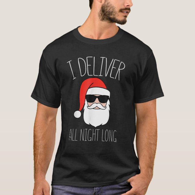 T-shirt J'Offre Toute La Nuit Longue Noël Naughty Père Noë (Devant)