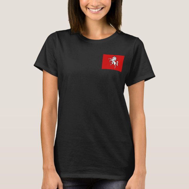 T-shirt Jogger zip femme, drapeau du comté de Kent (Devant)