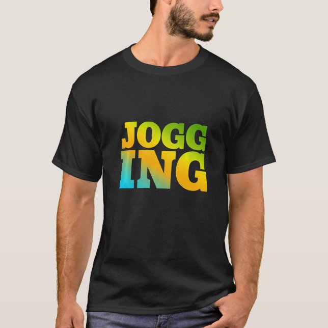 T-shirt Jogging Conçu Avec Des Couleurs Naturelles (Devant)