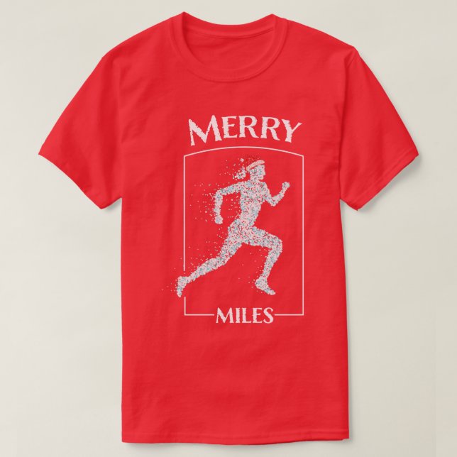 T-shirt Jogging Jogger Courir Santa Hat Noël (Design devant)