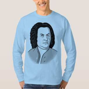 T-shirt Johann Sebastian Bach Caricature en schwarz weiß g