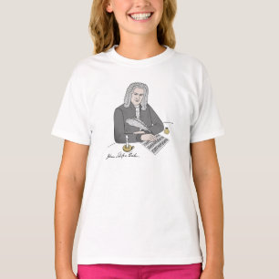 T-shirt Johann Sebastian Bach gezeichnet
